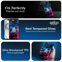 QRIOH Typography Printed iPhone 15 Pro Back Case Mobile Accessories image 2