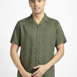 R&B Men Solid Cuban Collar Casual Shirt-picture-17