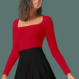 Maheshvi Women Square Neck Long Sleeves Top-picture-23