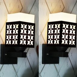 Gojeeva Brown Wood Square Wall Lamps-picture-8