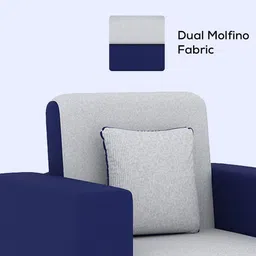 Westido Blue Durable 1 Seater Sofa image 2