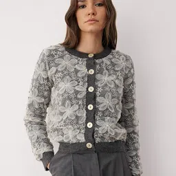 Trendyol Women Floral Cardigan with Applique Detail-image-22