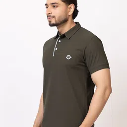 DDOUDDOU Men Pack of 2 Solid Polo Collar Cotton T-shirts image 3