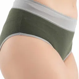 ORLIZEA Women High-Rise Cotton Blend Hipster Briefs image 2