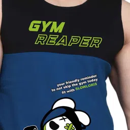 SLOWLORIS Men Pack Of 2 Printed Bio-Wash Gym image 3