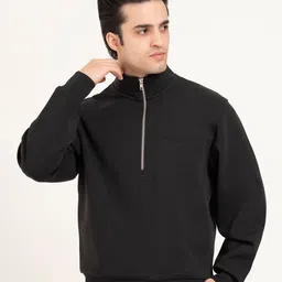 Red Tape Men Solid Half Zipper Sweatshirt-picture-27