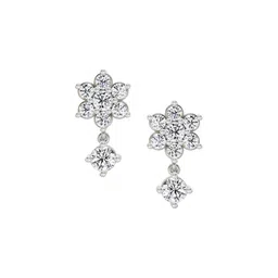 Sparkles Lab Grown Diamond 0.86 Carat Round Flower Drop Earrings for Women-image-34