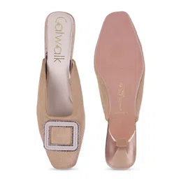 Catwalk Women Suede Block Pointed Toe Flats image 4