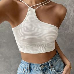 Stylecast X Slyck Halter Neck Sleeveless Fitted Crop Top-picture-32