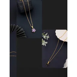 SZN Set Of 2 Gold-Plated Heart Shaped Pendant With Chain-image-43