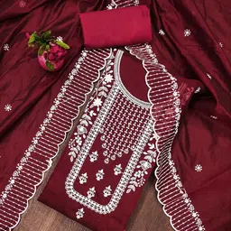 MANVAA Embellished Unstitched Dress Material-picture-13