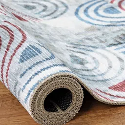 Kaleen India Navy Blue Abstract Anti-Skid Polyester Carpet image 5