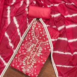 SAINOOR Printed Semi-Stitched Dress Material-image-9