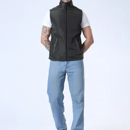 Spirit Men Stand Collar Solid Lightweight Gilet Jacket image 2