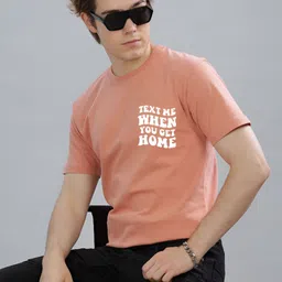 FALTU.CO Men Typography Printed Round Neck Pure Cotton Oversized T-shirt image 4