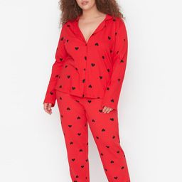 Trendyol Printed Pure Cotton Lapel Neck Shirt With Trousers Night suit-picture-29