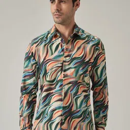 Banana Club Men Classic Slim Fit Printed Casual Shirt-picture-13