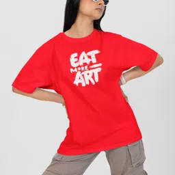 Moda Rapido Women Printed Drop-Shoulder Sleeves Applique T-shirt-picture-30