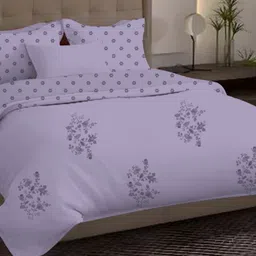 Sleeping Owls- because your sleep matters Lavender & Grey Ethnic Motifs AC Room 150 GSM Comforter-image-25