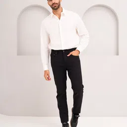 The Pant Project Men Tailored Slim Fit Chinos Trousers Infinite Black Jino image 4