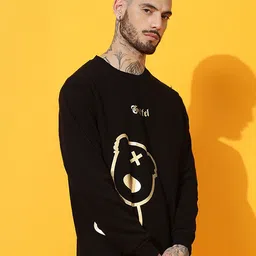 GRIFFEL Men Graphic Printed Round Neck Long Sleeves Pullover Sweatshirt image 3