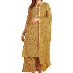 Istyle Can Women Printed Regular Kurta with Palazzos & With Dupatta-image-88