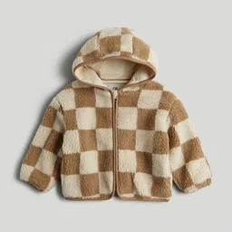 mothercare Boys Hooded Checked Sherpa Jacket-picture-15