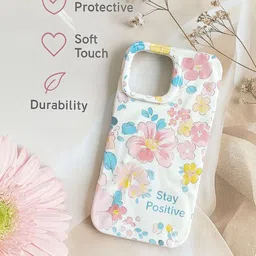 CASE CREATION Floral Printed Silicone iPhone 13 Pro Back Case image 4