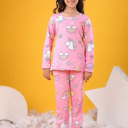 Bloem Girls Printed Pure Cotton Night suit-image-34