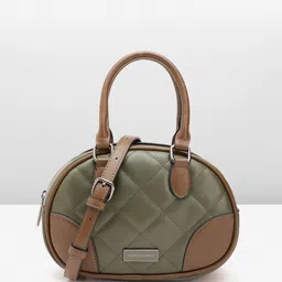 Van Heusen Colourblocked Quilted Handheld Bag with Detachable Sling Strap-picture-34