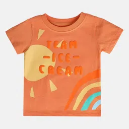 MINI KLUB Boys Typography Printed Applique T-shirt-picture-17