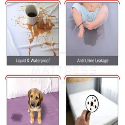 Mattress Protector Grey Cotton Waterproof Mattress Protector image 2