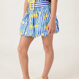One Friday Girls Multicolor Printed Balloon Skirts image 3