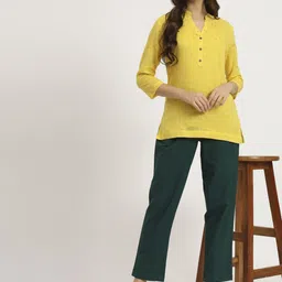 Laad Women Pure Cotton Mid Rise Trousers image 3