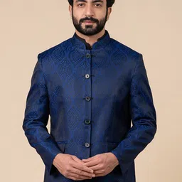 Tasva Printed Reversible Jodhpuri Bandhgala Blazer image 2