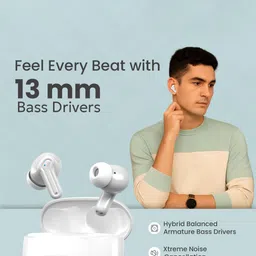 Tempt Dots Pro Bluetooth Earphones Wireless, 60Hrs Playtime & Noise Cancellation image 2