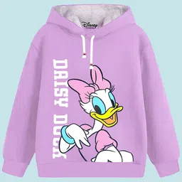 YK Disney Girls Daisy Duck Printed Hooded Sweatshirt-picture-37