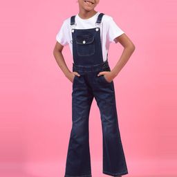 Crimsoune Club Girls Shoulder Straps Dungaree With T-Shirt-picture-37