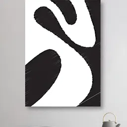 nestroots White & Black Canvas Whispers in the Charcoal Wall Art-image-24