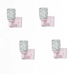 1ST TIME Black & White Pack of 4 Glass Traditional Cylinder Shaped Wall Lamp-image-90