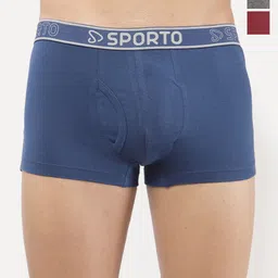 Sporto by Macho Men Pack Of 3 Combed Cotton Trunks-picture-32