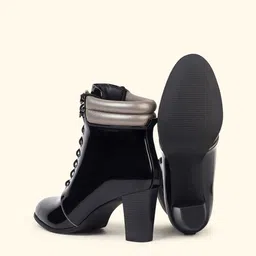 yoho Women Mid-Top round Toe Block Heel Chunky Boots image 4