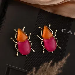 PATOLA BY VJ Animal Shaped Drop Earrings-picture-15