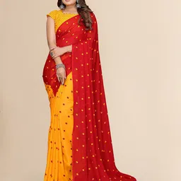 Moda Rapido Polka Dot Poly Georgette Saree-picture-24