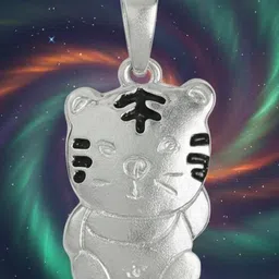 925 SILLER 925 Sterling Silver Rhodium-Plated Tiger Shaped Pendants-picture-41