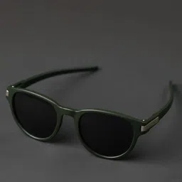 AFERELLE Unisex Black Lens & Green Round Sunglasses with-picture-32