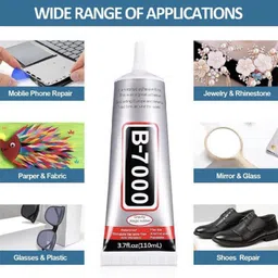 chhavi boutique Multipurpose Transparent Glue for Fabric,Metal,Glas,crafts Adhesive (110 ml) Glue image 3