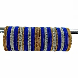 zsp Blue Glass Artificial Stones Bangle image 2