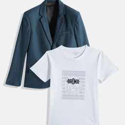 CHARCHIT Boys Long Sleeves Single-Breasted Blazers and T-Shirt-picture-37