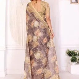 Moda Rapido Zari Linen Blend Saree image 4
